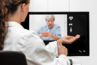 Doctor and patient on telehealth