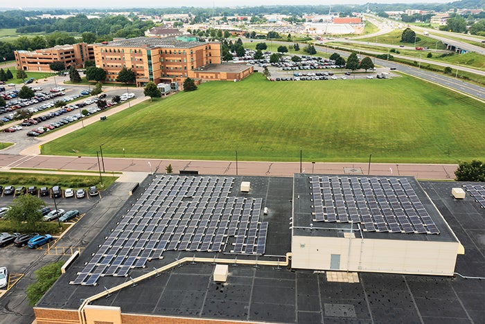 Gundersen Onalaska Clinic photovoltaic panels