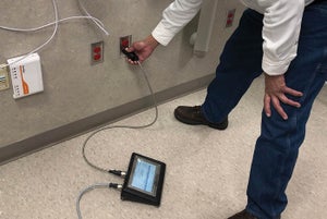 Receptacle testing in patient areas