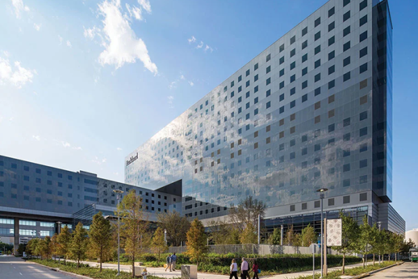 Exterior of Parkland Hospital