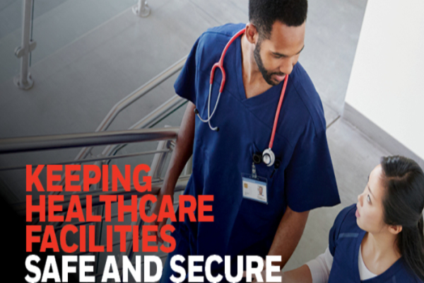 Honeywell Graphic that reads "Keeping Healthcare Facilities Safe and Secure"