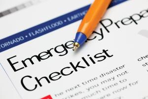 Emergency preparedness checklist sheet 