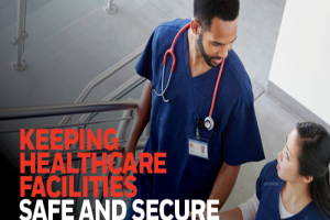 Honeywell Graphic that reads "Keeping Healthcare Facilities Safe and Secure"