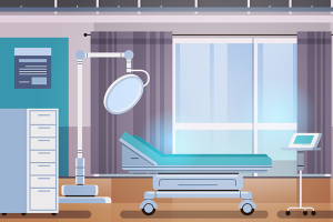 Patient room illustration