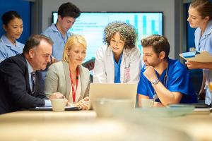 Doctors and staff in meeting